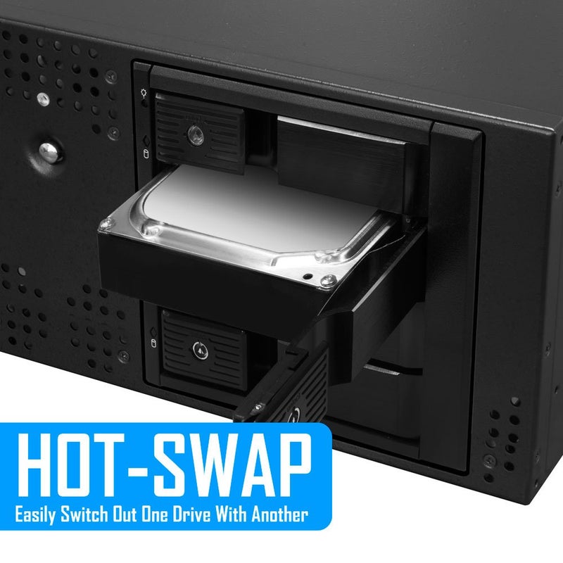 Kingwin SSHD Hard Drive Enclosure Internal Four Mobile Rack For 3.5â€ Solid State Drive/HDD, SATA Enclosure, Support SATA I/II/III & SAS I/II 6 Gbps - Image 2